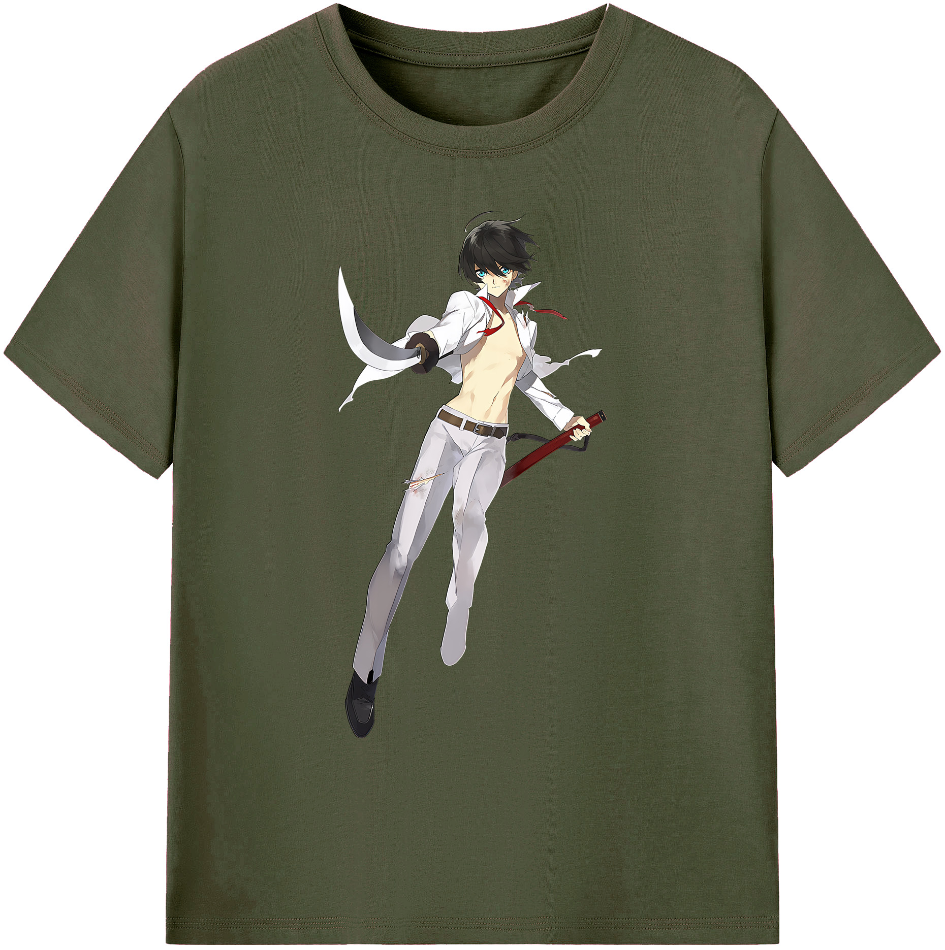 （画像用） 刀剣乱舞 Touken Ranbu 綿100％ メンズ半袖Tシャツ｜肌触りやわらか＆通気性